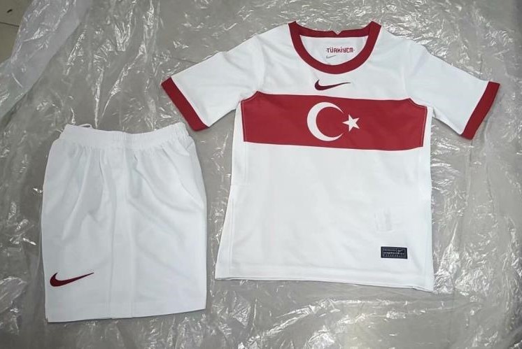 Kids-Turkey 2020 European Cup Home Soccer Jersey
